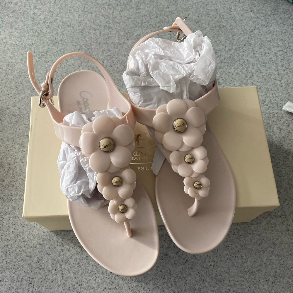 Coach Haylee floral pink sandals